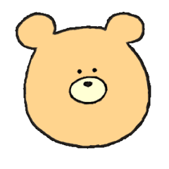 Facial expression sticker Bear