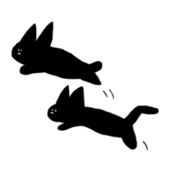 black cat brothers Sticker