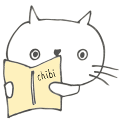 Chibi's white cat sticker
