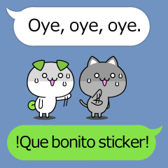 Funny and cute animals stickers Spanish