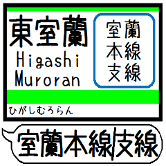 Inform station name of Muroran line3