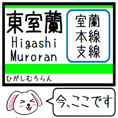 Inform station name of Muroran line1