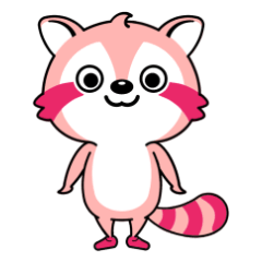 Pleasant pink raccoon