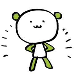 緑と白のくまくんスタンプ Line スタンプ Line Store