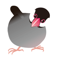 Buncho; Java sparrow Sticker-movie