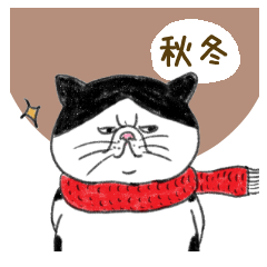 Kansai dialect chubby cat sticker5