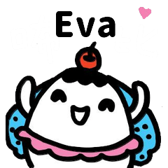 Miss Bubbi name sticker - For Eva