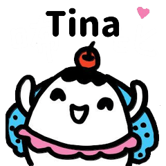 Miss Bubbi name sticker - For Tina