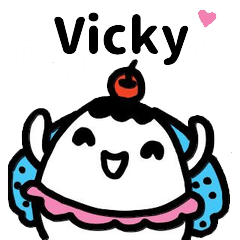 Miss Bubbi name sticker - For Vicky