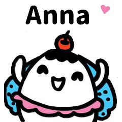 Miss Bubbi name sticker - For Anna