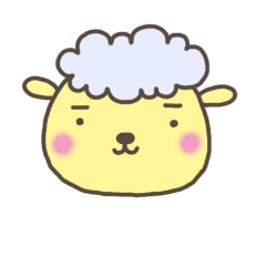羊のラム太郎シンプルなスタンプ