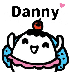 Miss Bubbi name sticker - For Danny