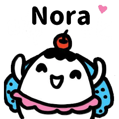 Miss Bubbi name sticker - For Nora