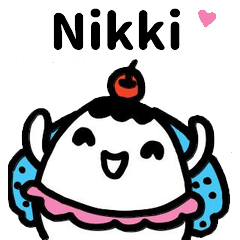 Miss Bubbi name sticker - For Nikki