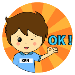 Ken the Naughty boy Sticker