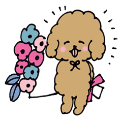 Mofumofu Toy poodle's sticker