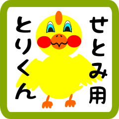 Lovely chick sticker for setomi