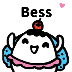 Miss Bubbi name sticker - For Bess