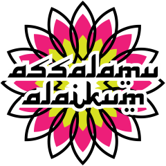 Salam Text Flower Pattern