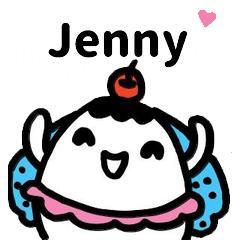 Miss Bubbi name sticker - For Jenny