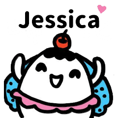 Miss Bubbi name sticker - For Jessica