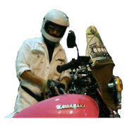 This sticker is an old motorcycle rides