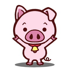 Cute Piggy Sticker