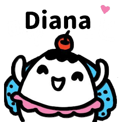 Miss Bubbi name sticker - For Diana