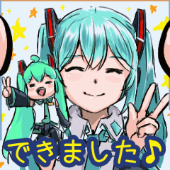 HATSUNE MIKU & CHIBI MIKU Anime Sticker