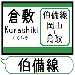Inform station name of Hakubi line3