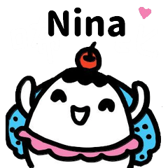 Miss Bubbi name sticker - For Nina