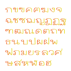 Thai Alphabet Big Letter