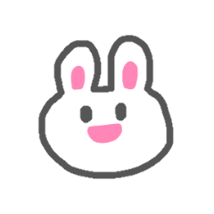 Mofumofu white rabbit sticker