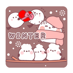 A white bird Long-tailed Bushtit winter