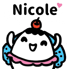 Miss Bubbi name sticker - For Nicole