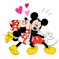 【英文】Mickey Mouse&Minnie Mouse 愛的動態貼圖(米奇&米妮)