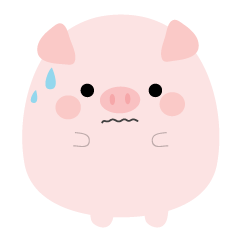Fat Cute Pig Sticker (jp)