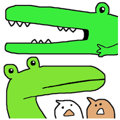 Inaugural greeting crocodile Japanese