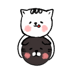 steamed bread cat and buns cat