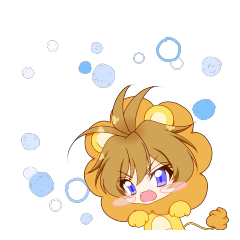 Sticker of a cute lion