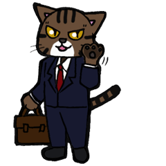 brown tabby is wearing a suit 2