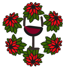 ワインとクリスマス（冬スタンプ）