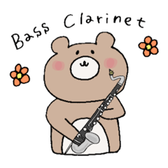 Bass Clarinet X Bear Line Stickers Line Store
