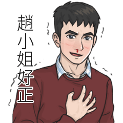 Name Stickers for men - MISS ZHAO