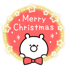 *Animated* Girly Bear "Christmas lights"