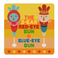 The 3-ear Red-Eye Bun & Blue-Eye Bun