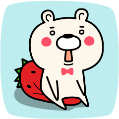 Strawberry-loving bear. #01