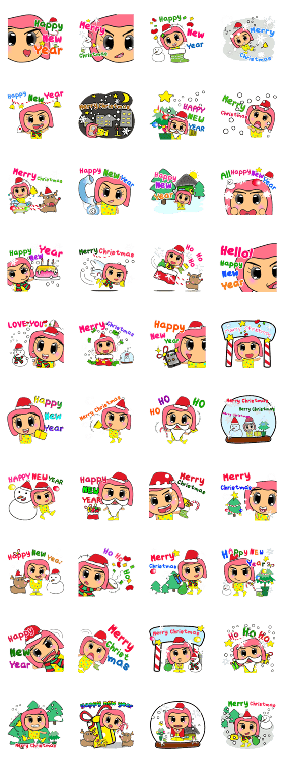 Merry Christmas Meo Sora 8 Lineクリエイターズスタンプ Stamplist