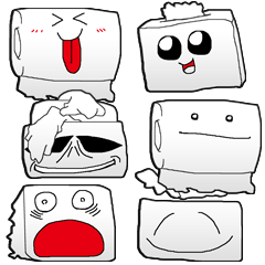 Toilet paper box Tissue crazy funny face