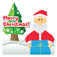 Polygon Santa Claus: Merry Christmas!